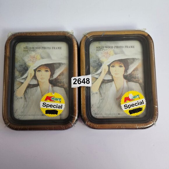 1970's Vtg 5x7 2Tone Picture Frame Rounded Corners Solid Wood - Picture 12 of 12